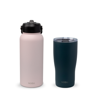 Active Bottle Flex y Signature Tumbler de NOBU en diferentes colores